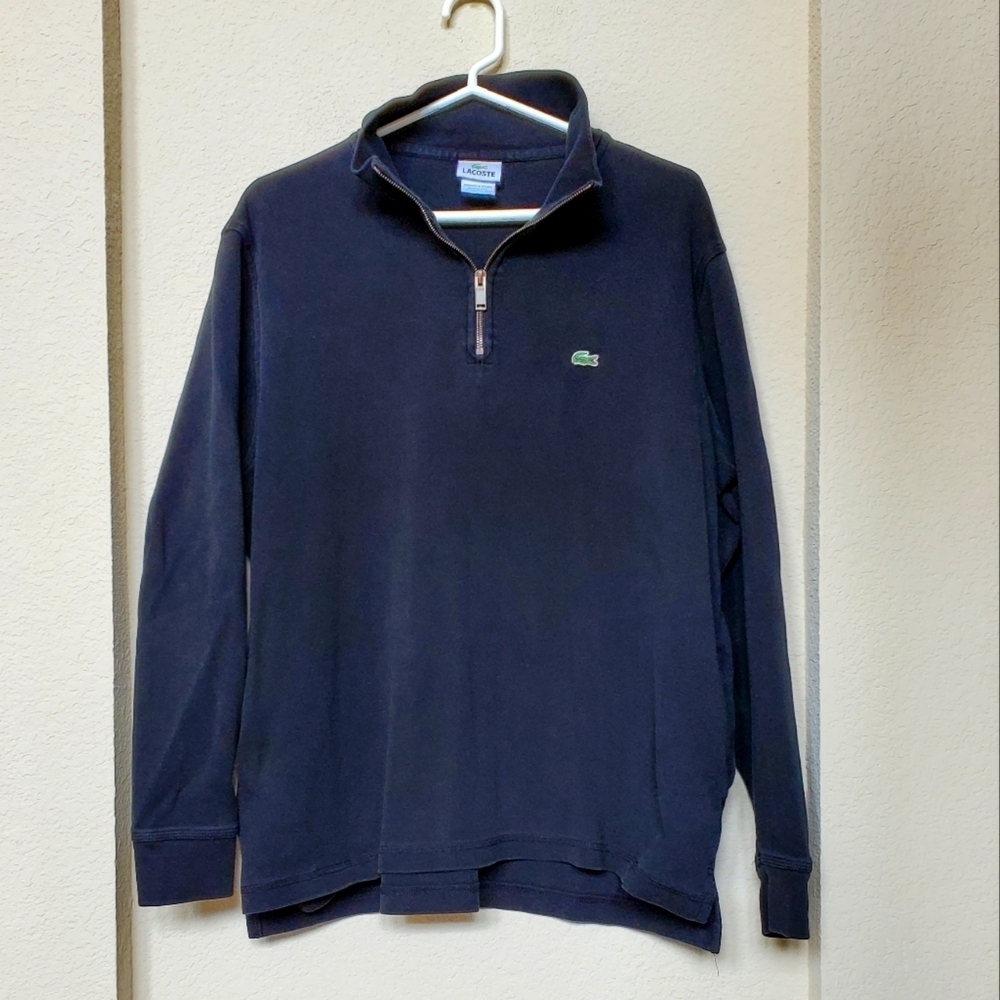 Lacoste men’s quarter zip pullover.  Size 7 (2XL)